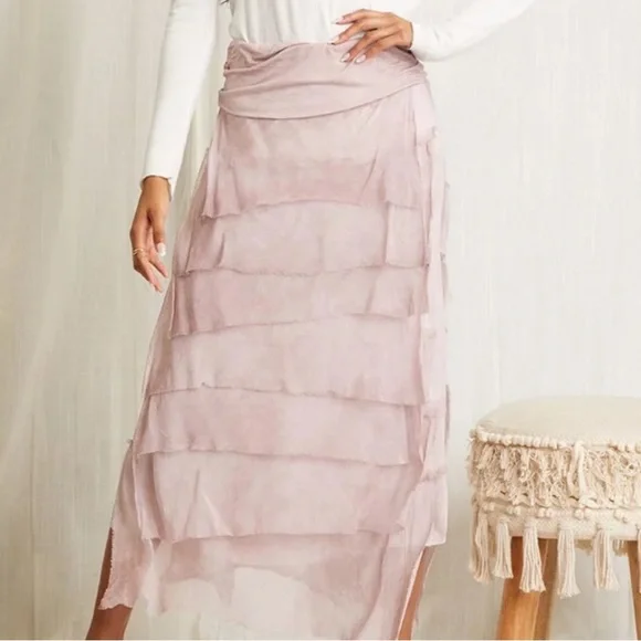 Scandal Made In Italy Layered Ruffle Tulle Skirt - Y2K Balletcore Fairycore - Picture 2 of 7